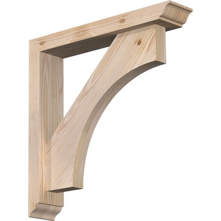 Ekena Millwork Westlake Traditional Smooth Bracket w/ Offset Brace, Douglas Fir, 3 1/2"W x 18"D x 18"H BKT0402X18X18WTL01SDF